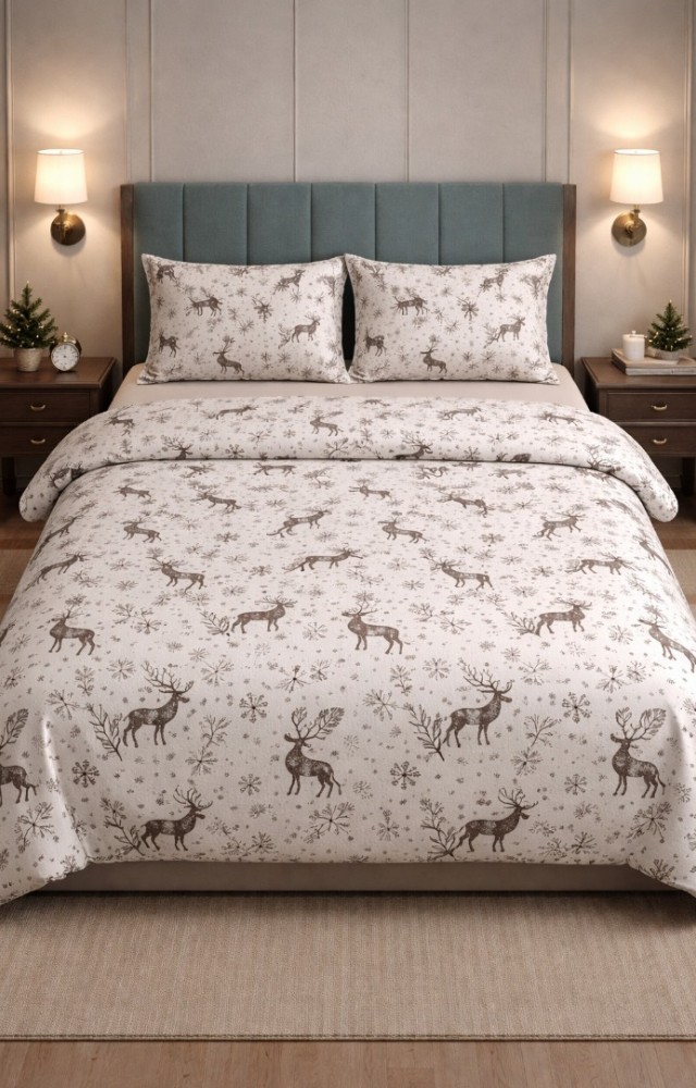 Çift Kişilik Pamuklu 7 Parça Kutulu Nevresim Takımı 