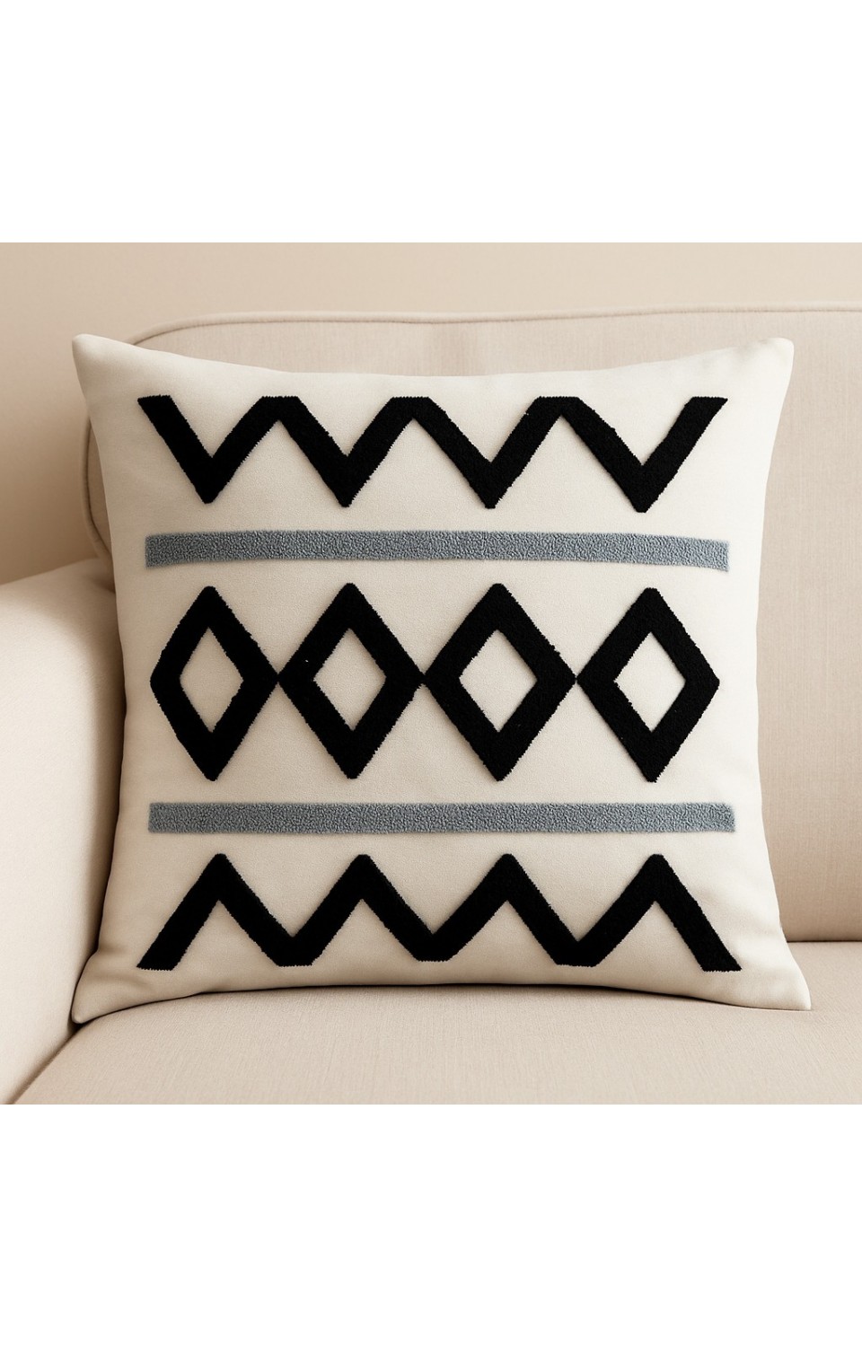 2'li Punch Nakışlı 45x45 cm Kırlent Kılıfı 2 2'li Punch Nakışlı 45x45 cm Kırlent Kılıfı 2