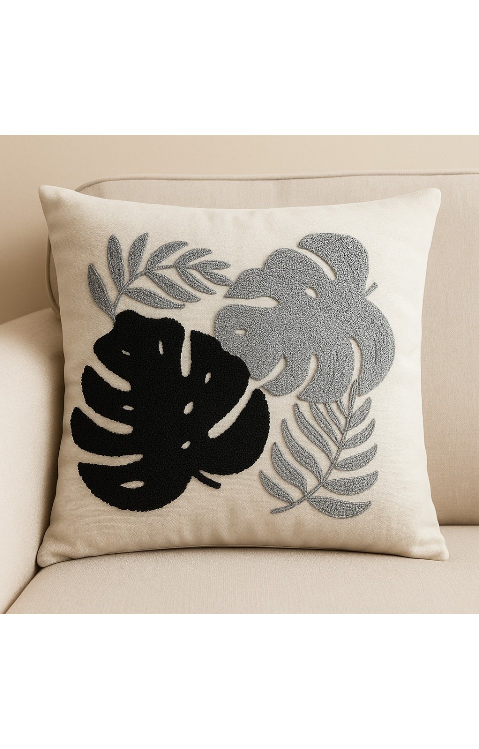 2'li Punch Nakışlı 45x45 cm Kırlent Kılıfı 3 2'li Punch Nakışlı 45x45 cm Kırlent Kılıfı 3