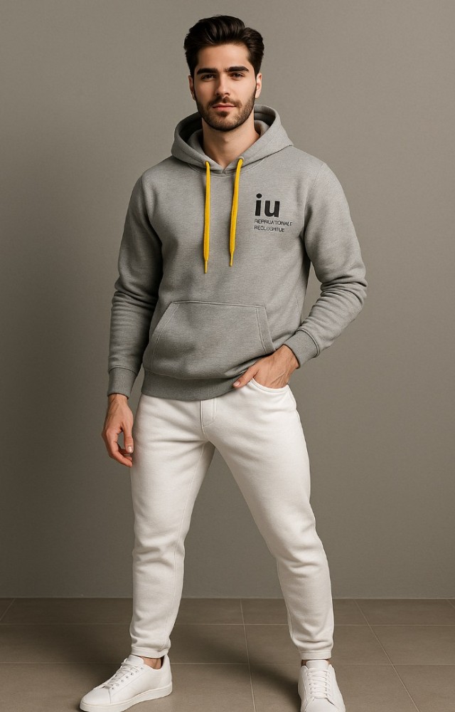 Kapüşonlu Cepli 3 İplik Yüksek Kaliteli Unisex Kadın Erkek Yazılı Sweatshirt