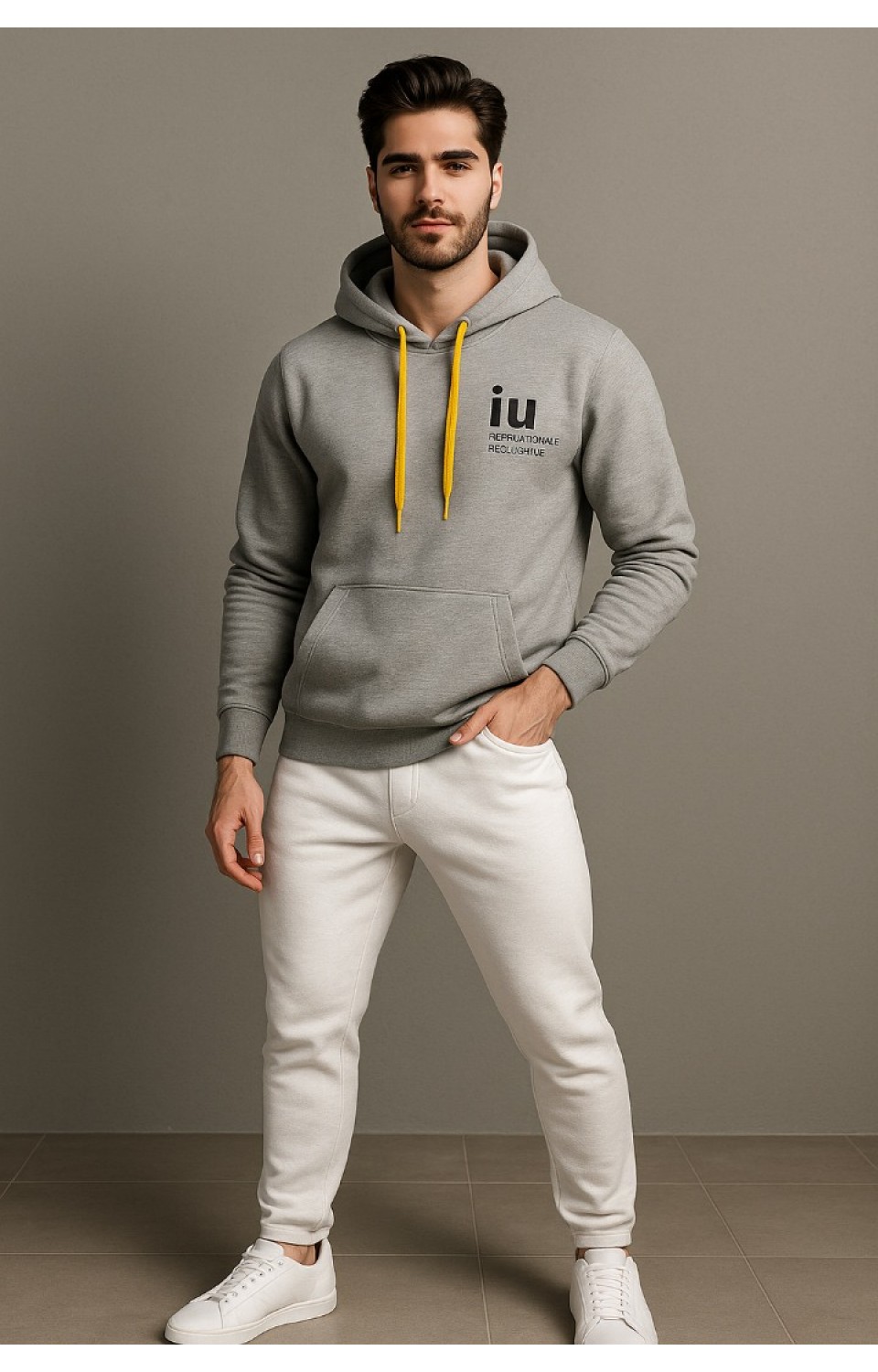 Kapüşonlu Cepli 3 İplik Yüksek Kaliteli Unisex Kadın Erkek Yazılı Sweatshirt