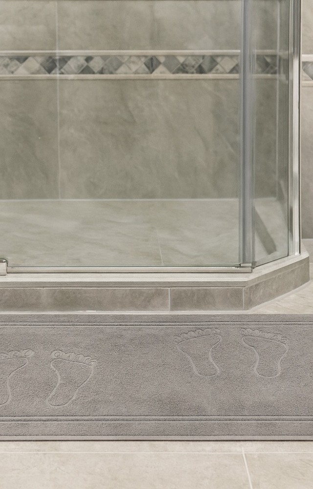 %100 Doğal Pamuk 2 Adet 50X80 Gri Banyo Ayak Havlusu