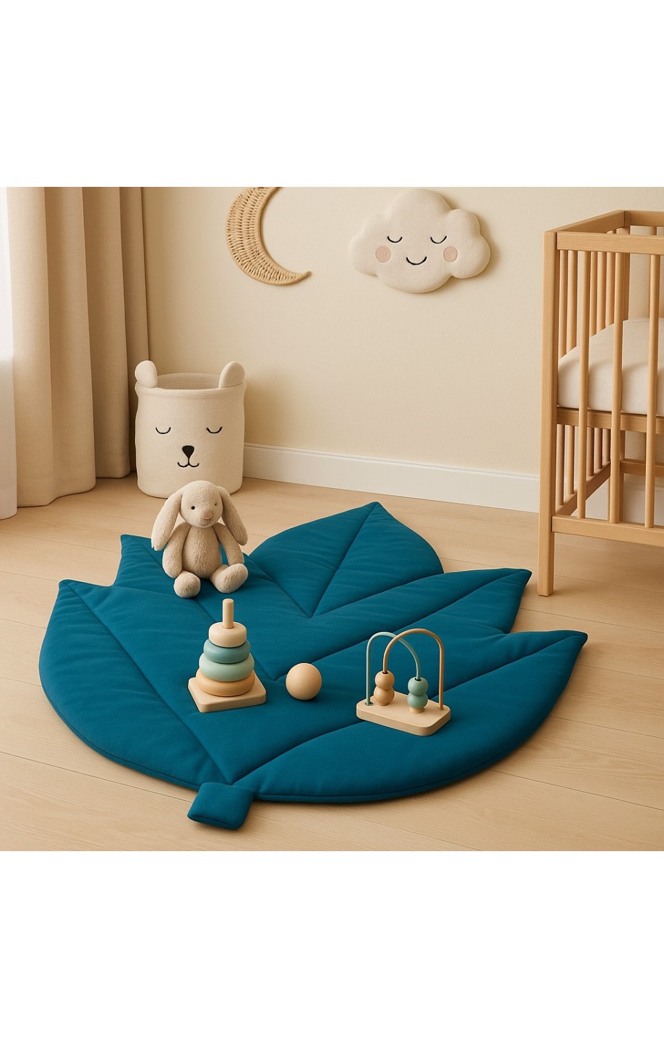 Elyaf Dolgulu %100 Pamuk Çok Amaçlı 70 En 90 Boy Bebek Alt Açma ve Oyun Minderi 