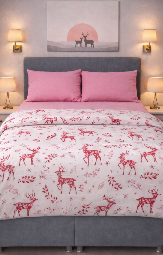 Çift Kişilik Pamuklu 7 Parça Kutulu Nevresim Takımı Beyaz