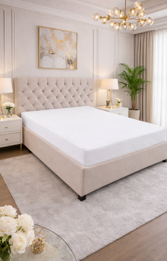 Çift Kişilik Lastikli Penye Çarşaf Beyaz