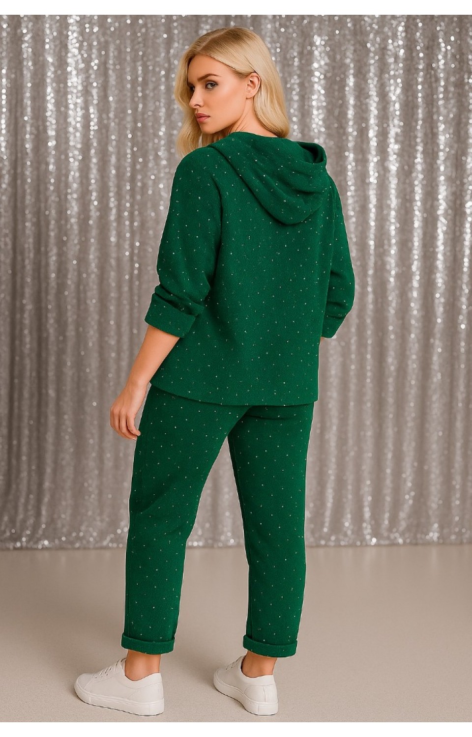 Taşlı Fermuarlı Kadın Alt Üst Takım