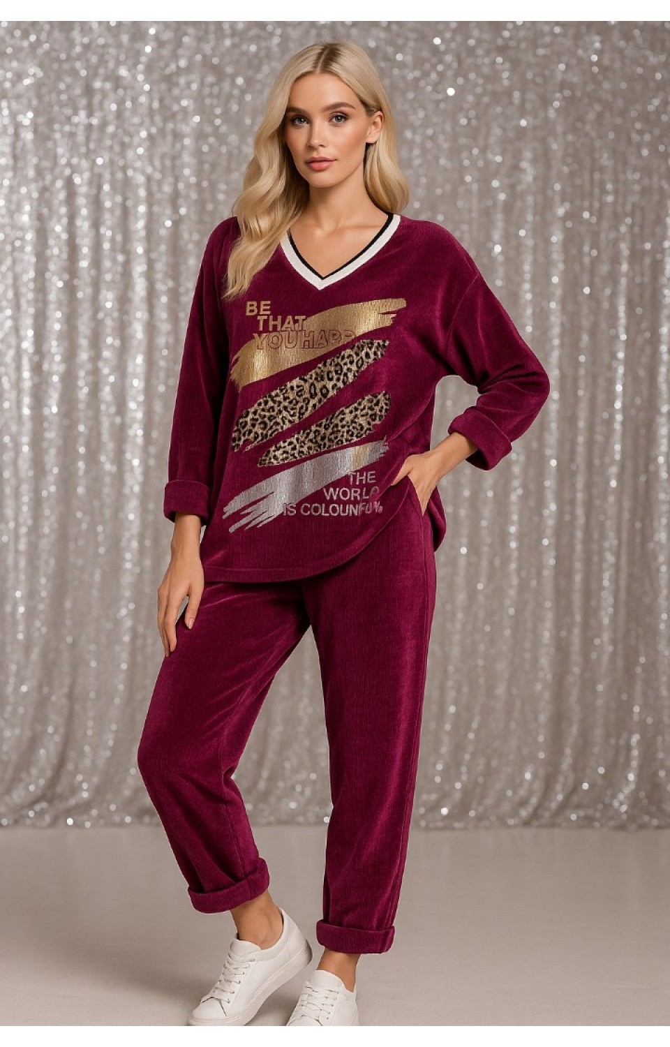 Kadife Kadın Alt Üst Takım Fuşya