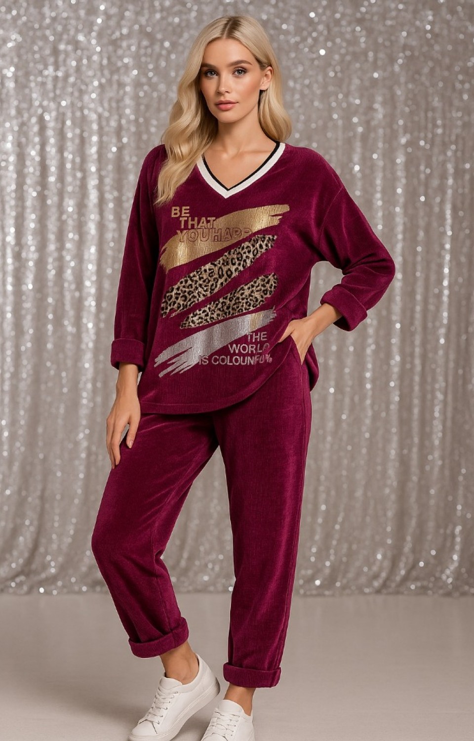 Kadife Kadın Alt Üst Takım Fuşya