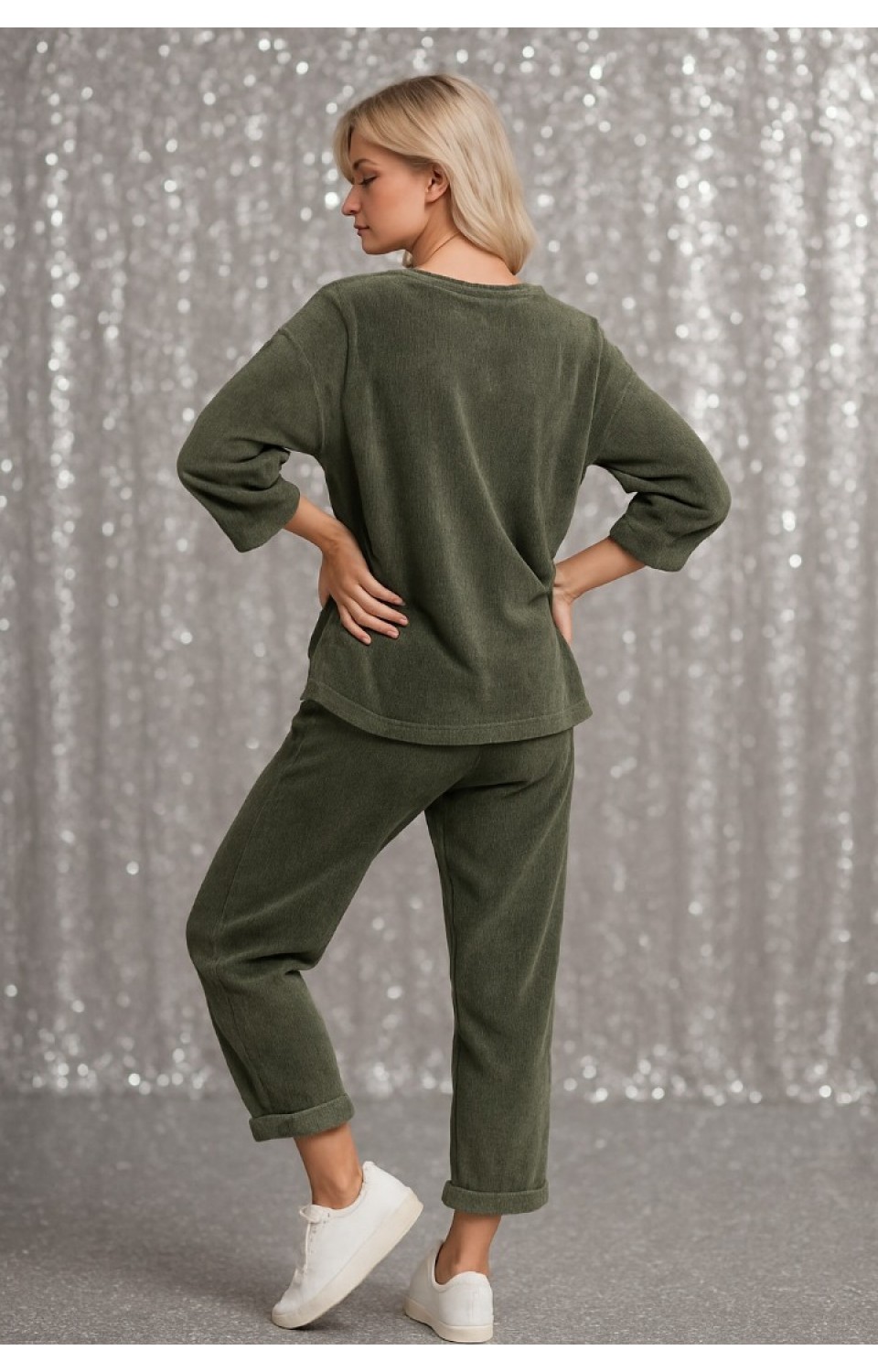 Kadife Kadın Alt Üst Takım Haki Kadife Kadın Alt Üst Takım Haki