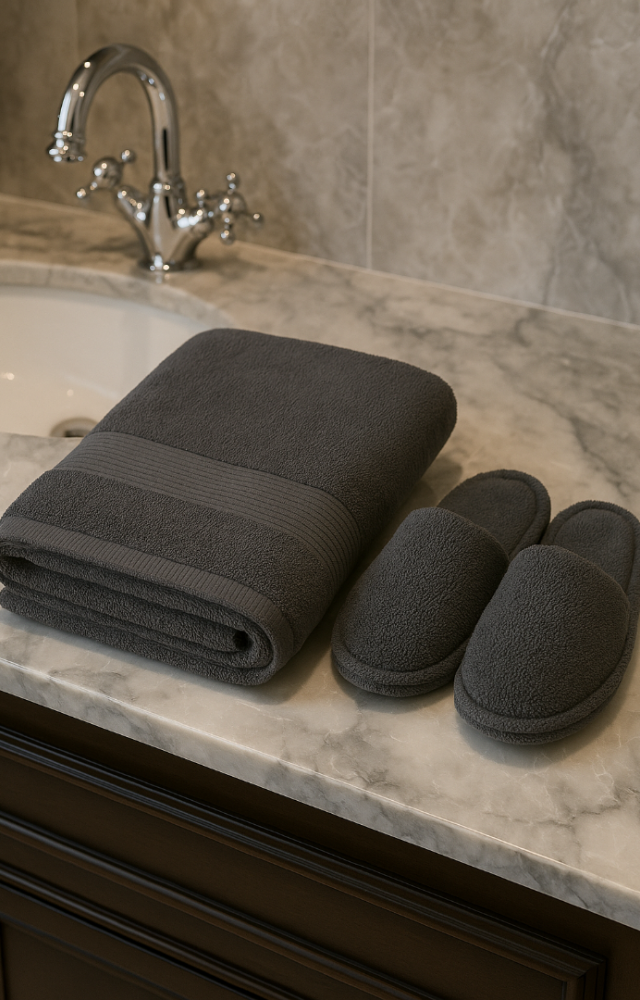 %100 Pamuk 70x140 cm Banyo Havlusu (Kaymaz Havlu Banyo Terliği Hediye)