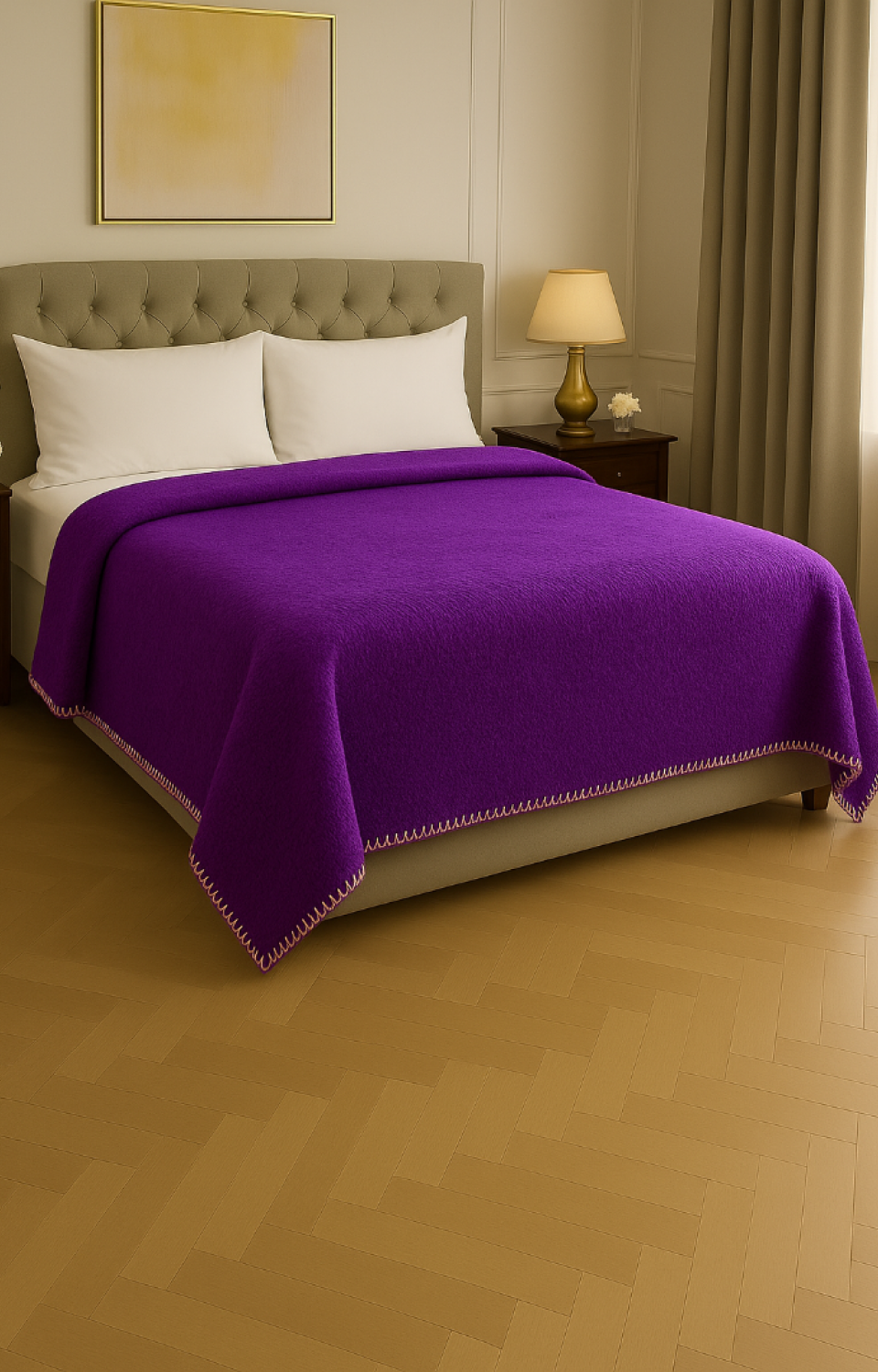 Çift Kişilik Welsoft 200 x 220 Mor Battaniye