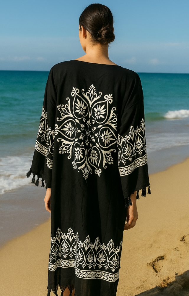 Desen Baskılı Pamuk Kadın Pareo 7