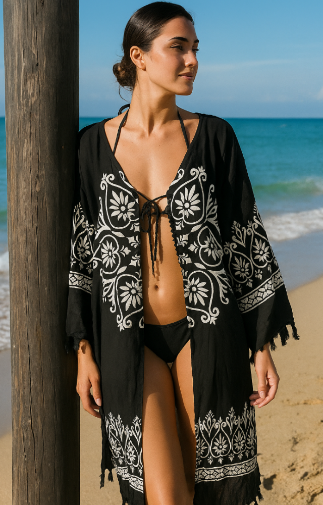 Desen Baskılı Pamuk Kadın Pareo 7