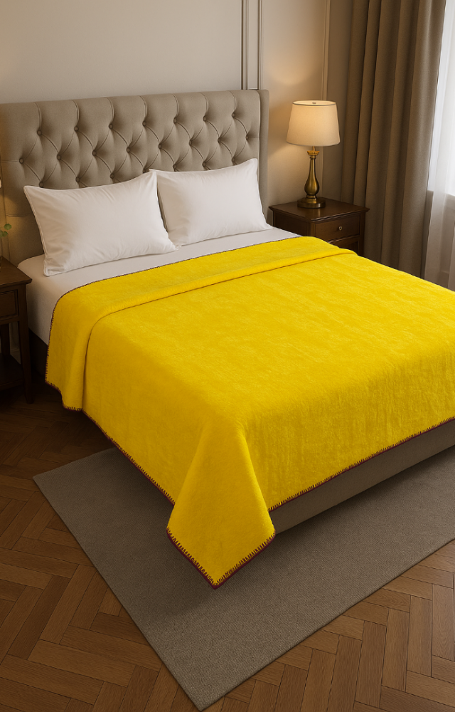 Çift Kişilik Welsoft 200 x 220 Sarı Battaniye