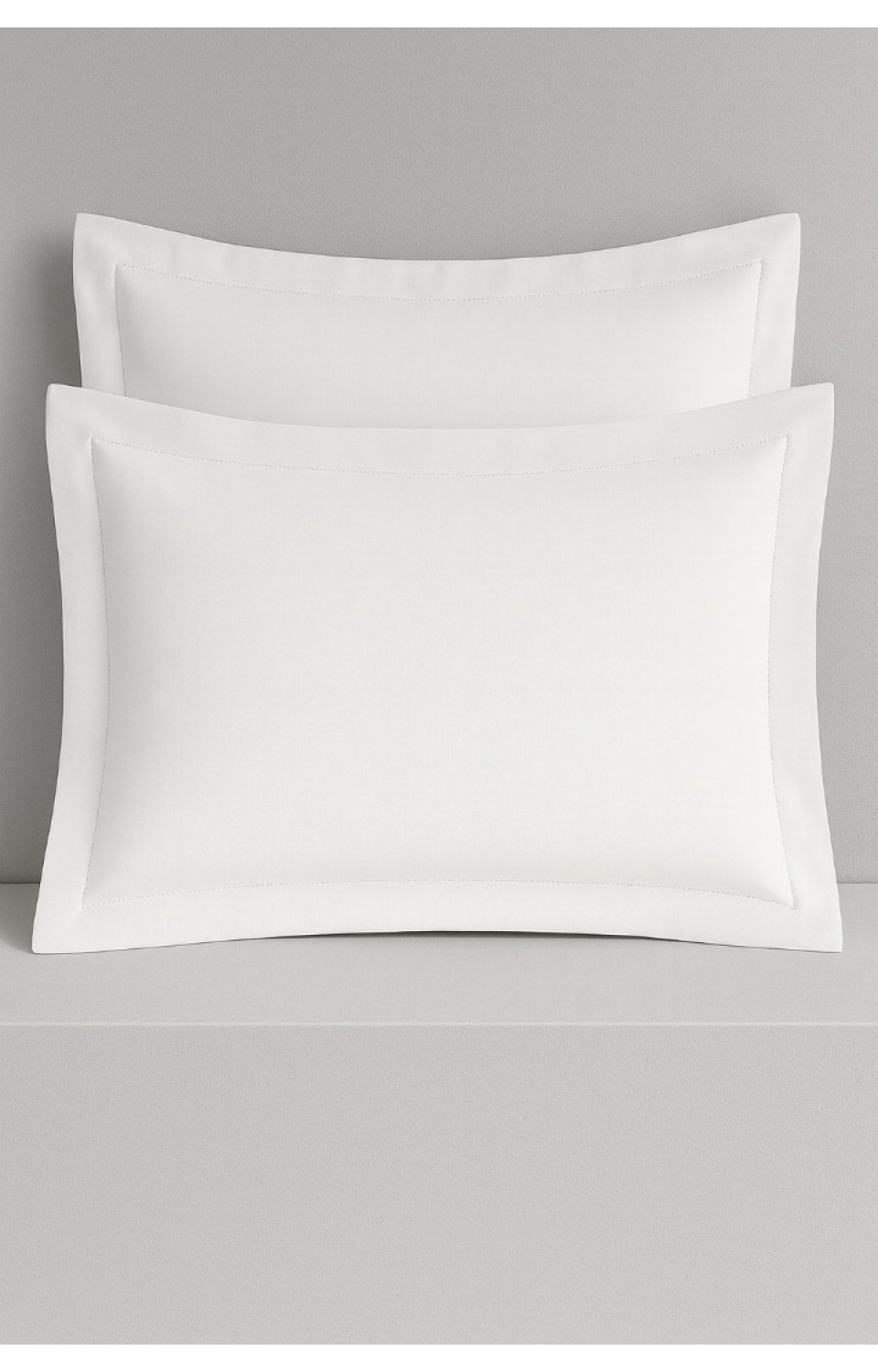 2 Adet 50x70 cm Oxford Pamuk Saten Yastık Kılıfı Beyaz