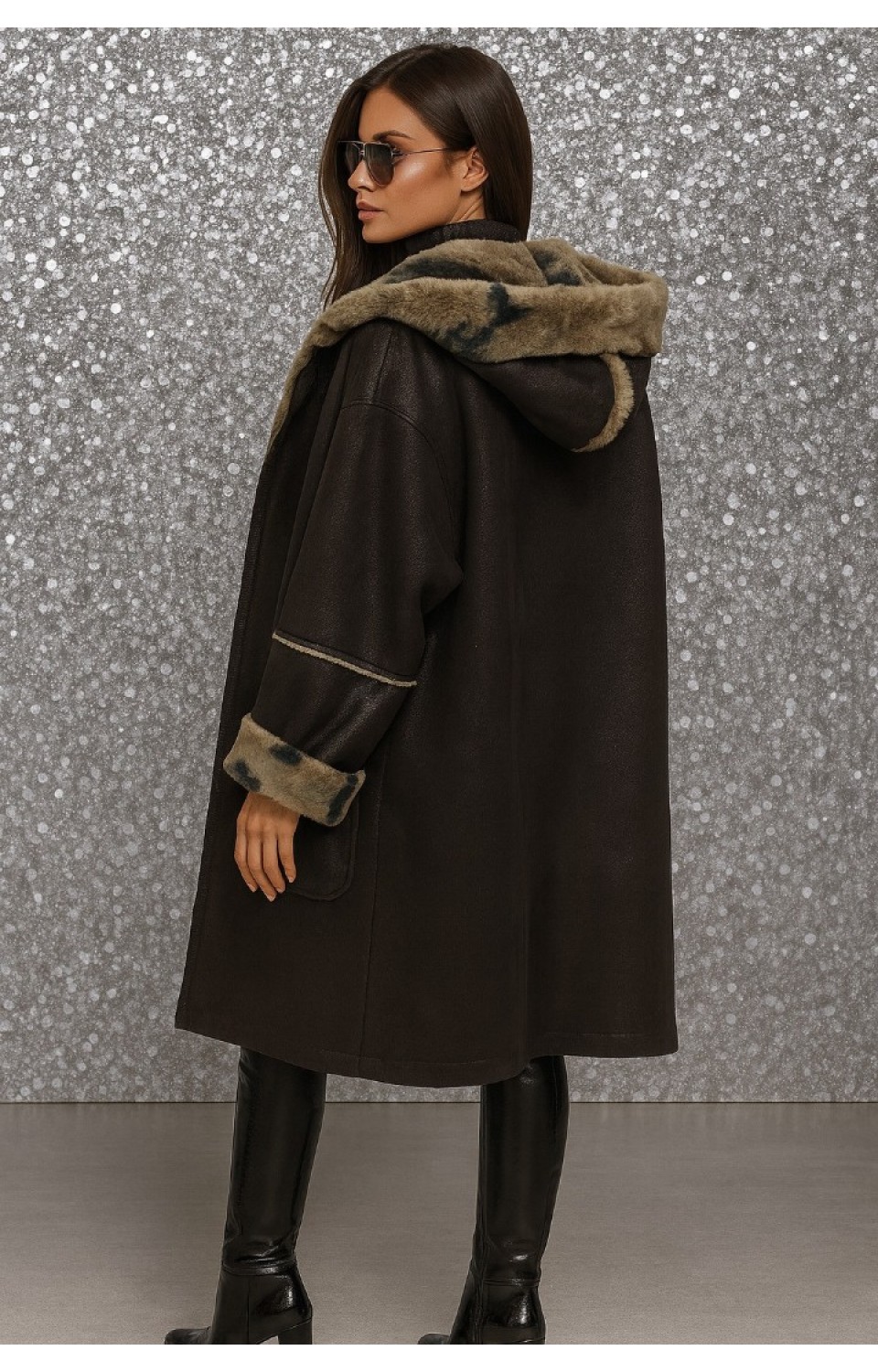 İçi Peluş Kamuflaj Desen Dışı Nubuk Kumaş Kadın Mont İçi Peluş Kamuflaj Desen Dışı Nubuk Kumaş Kadın Mont