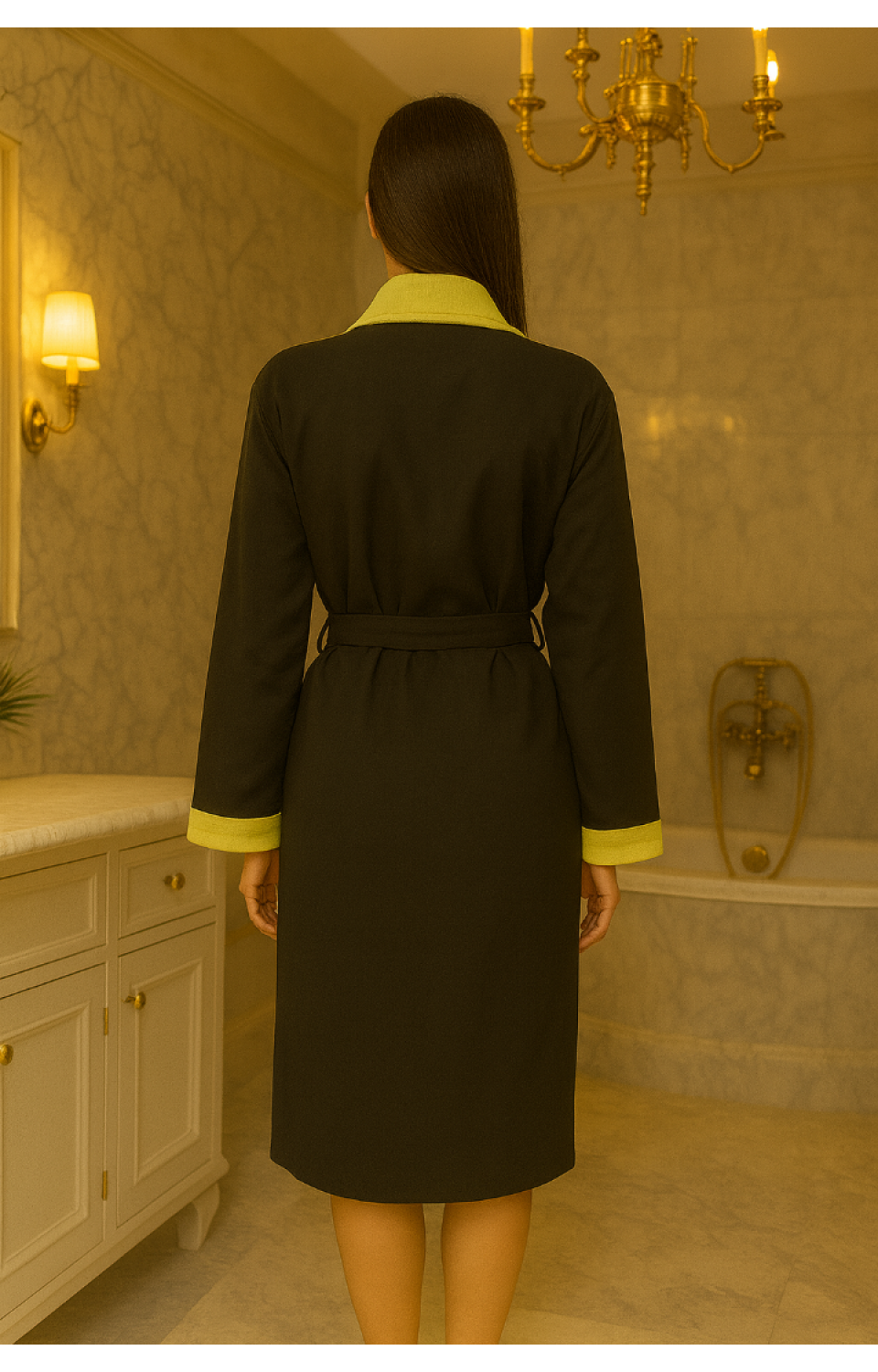 Şal Yaka Cepli İnce Pike Kumaş Unisex Kadın Erkek Sabahlık Bornoz 