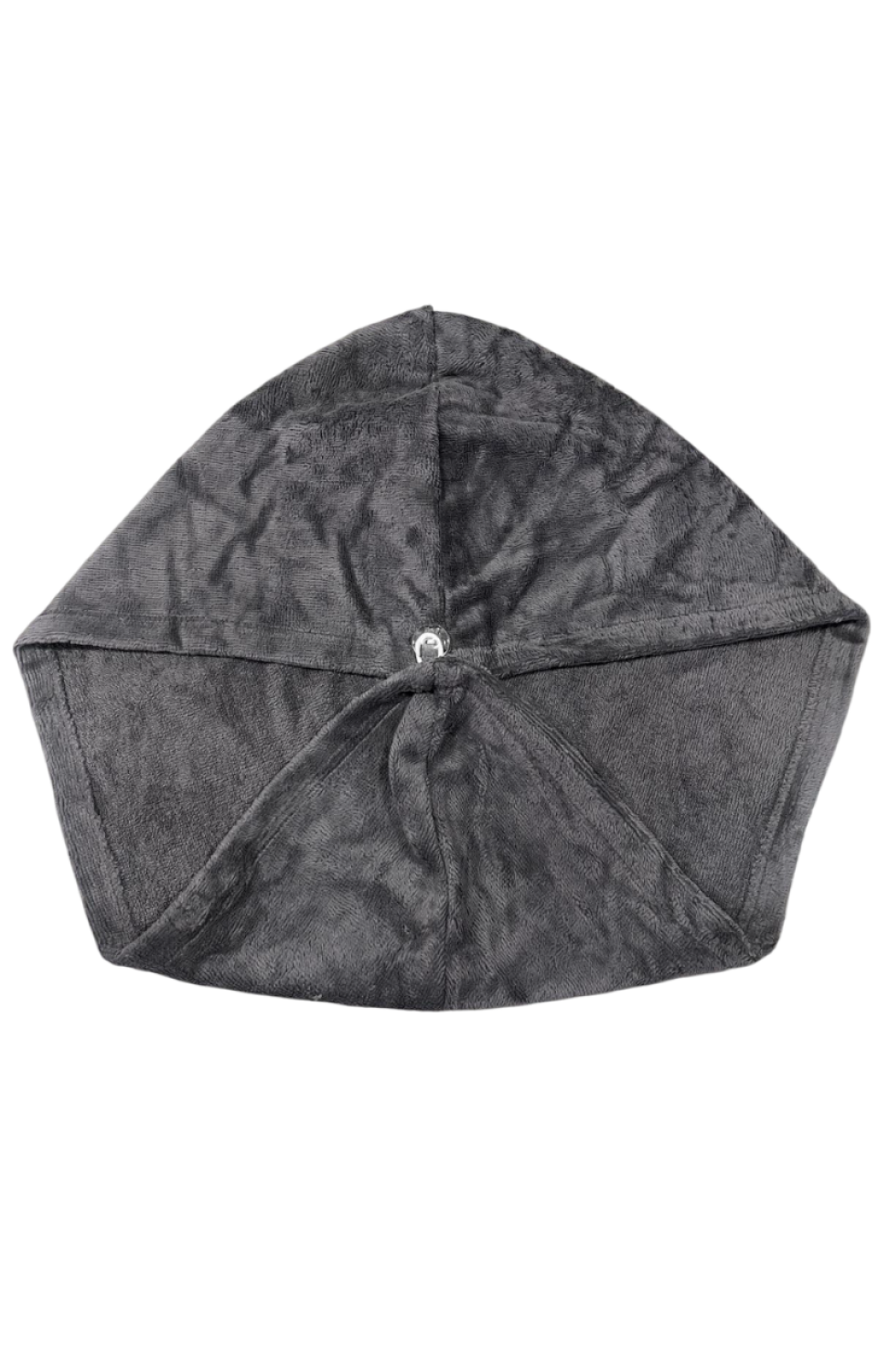 %100 Pamuk Düğmeli Lüx Havlu Saç Bonesi Antrasit