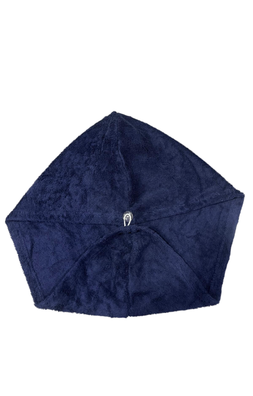 %100 Pamuk Düğmeli Lüx Havlu Saç Bonesi Lacivert