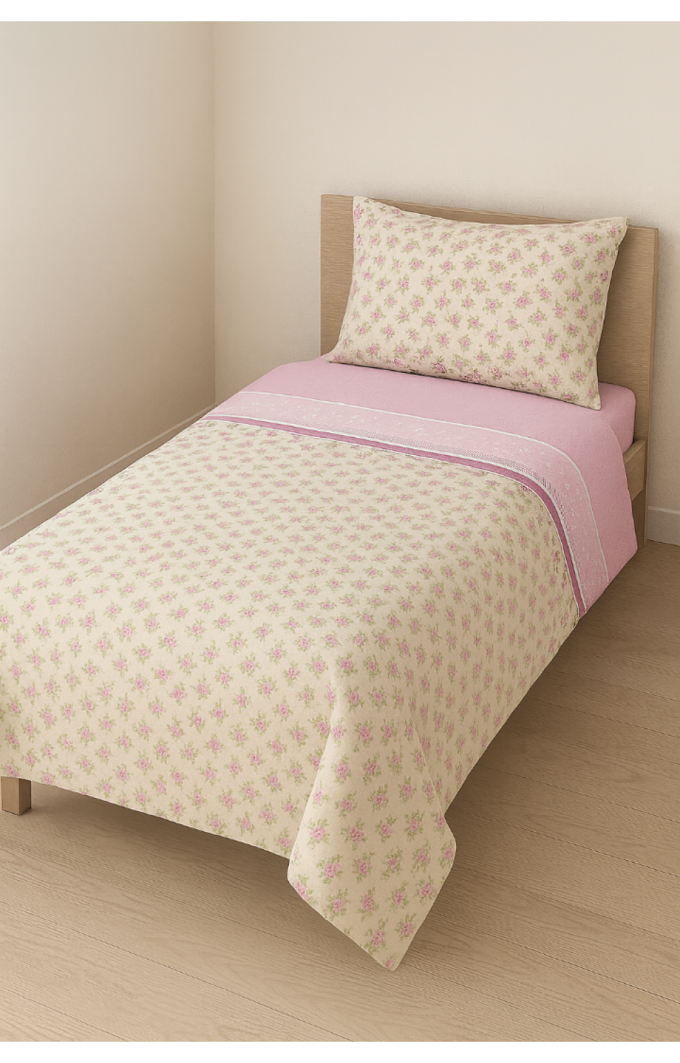 %80 Pamuk %20 Policotton Nevresim 160x220 Çarşaf 160x240 Yastık Kılıfı 1 Adet 50x70  Nevresim Takımı Çiçekli