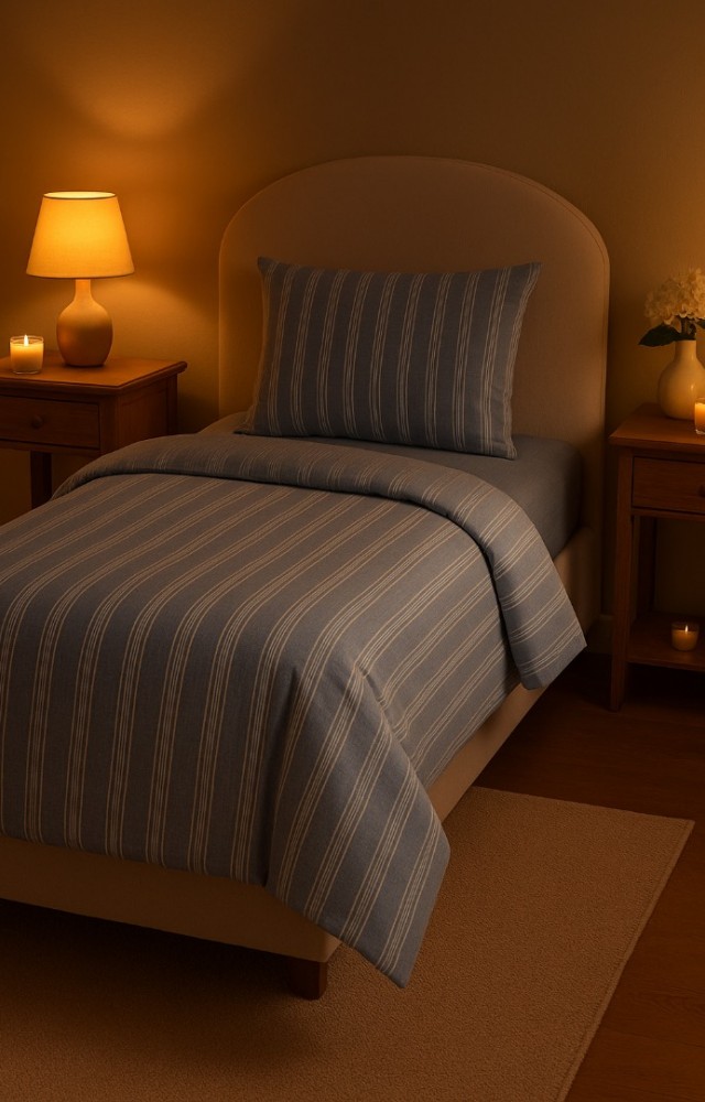 %60 Pamuk %40 Polycotton Nevresim 160x220 Çarşaf 160x240 Yastık Kılıfı 1 Adet 50x70 Mavi Nevresim Takımı