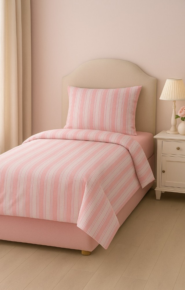 %60 Pamuk %40 Polycotton Nevresim 160x220 Çarşaf 160x240 Yastık Kılıfı 1 Adet 50x70 Pembe Nevresim Takımı