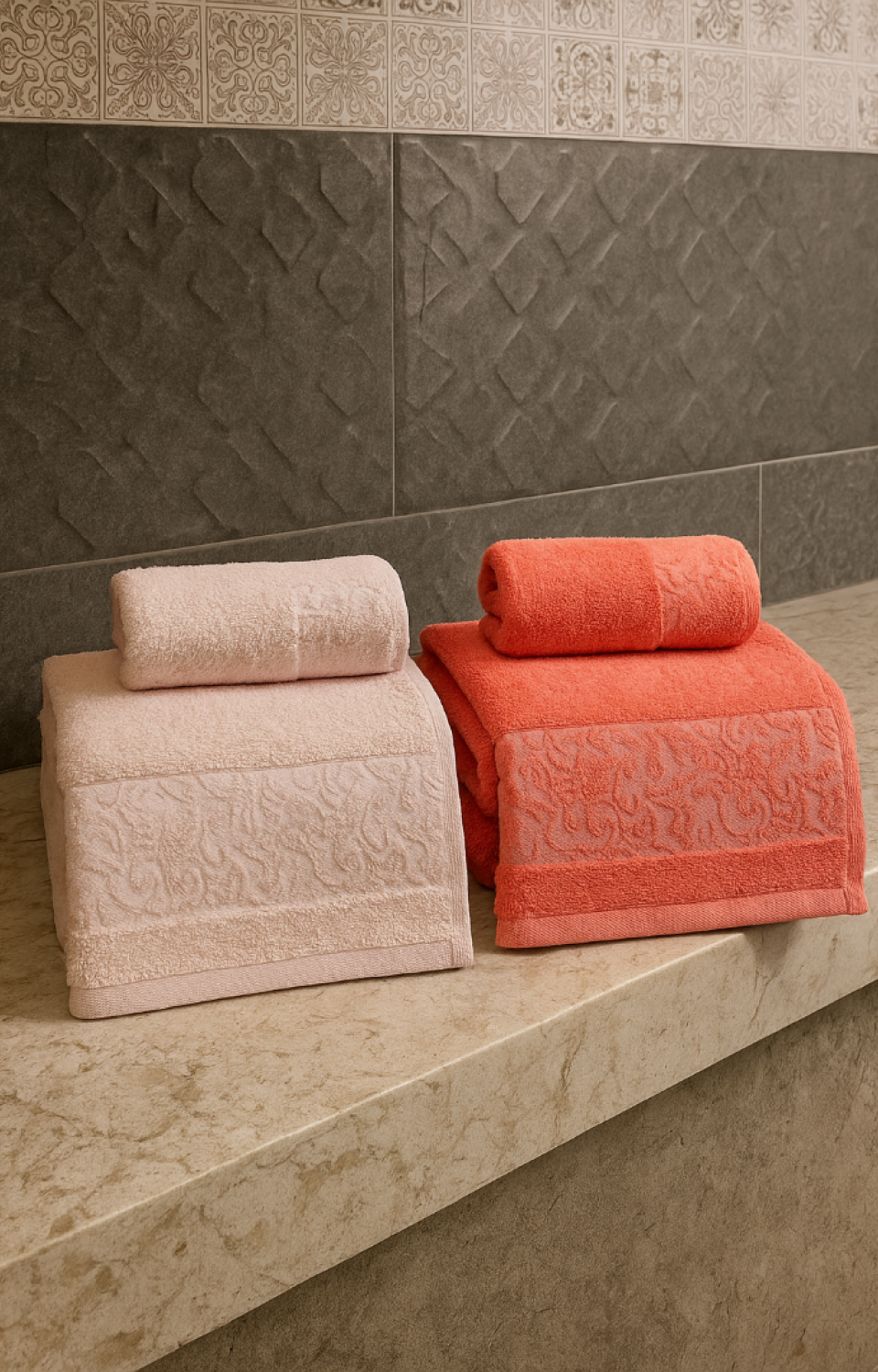 %70 Bambu %30 Pamuk İpinden 2 Adet 50x90 2 Adet 70x140 Kadın Erkek Banyo Havlusu1