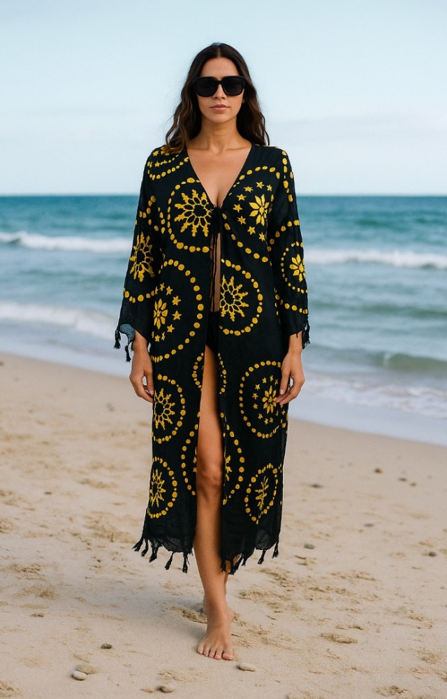 Desen Baskılı Pamuk Kadın Pareo 1