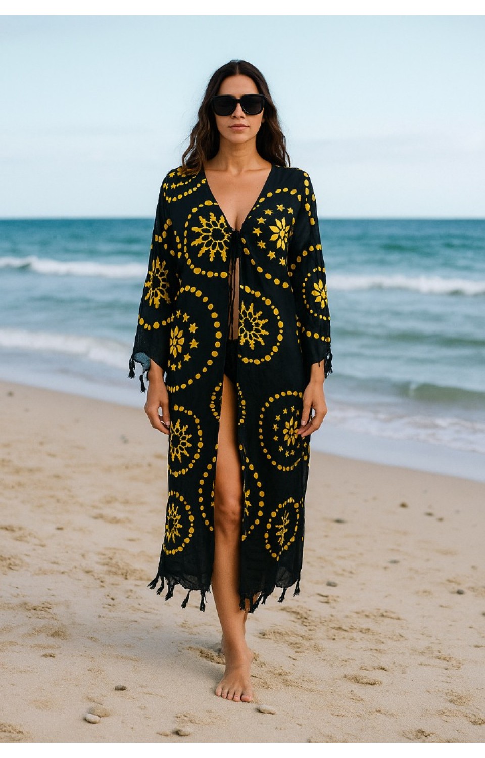 Desen Baskılı Pamuk Kadın Pareo 1