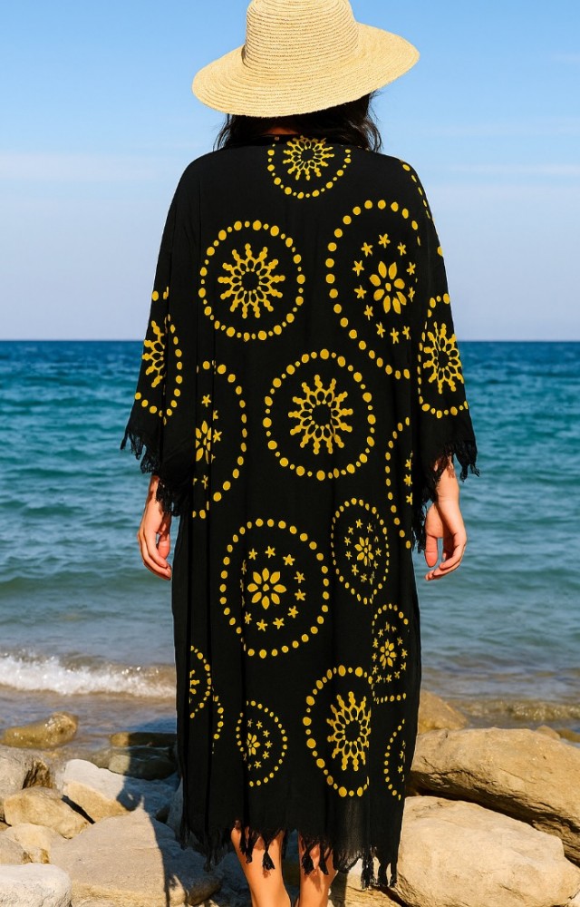 Desen Baskılı Pamuk Kadın Pareo 1