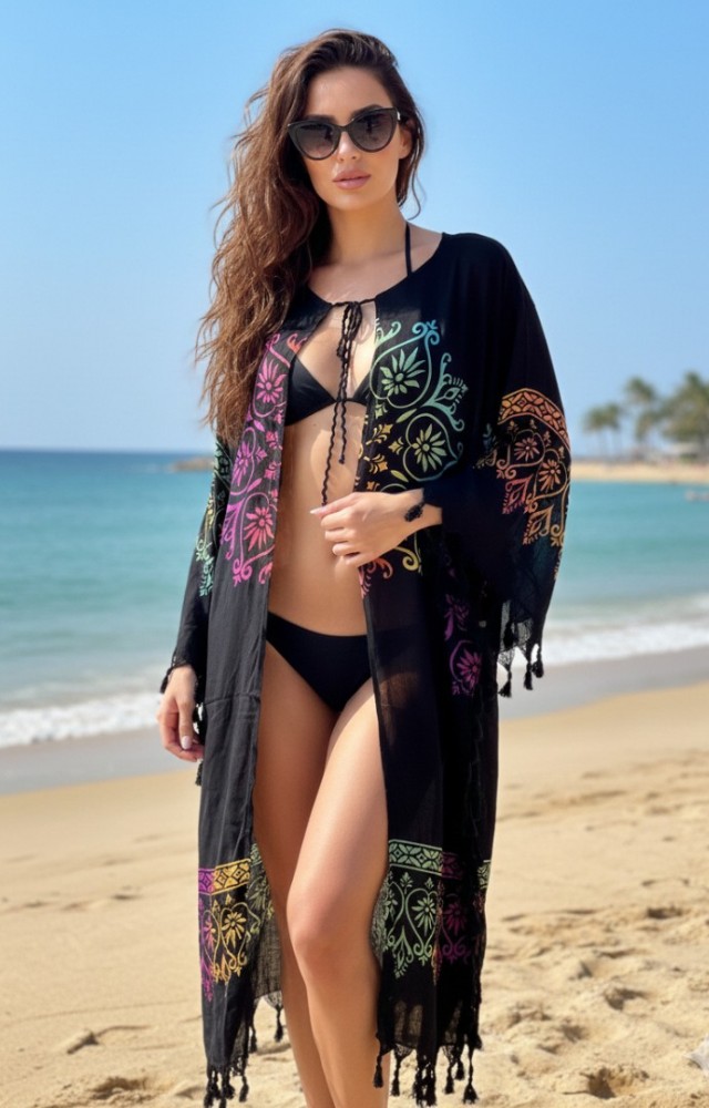 Desen Baskılı Pamuk Kadın Pareo 2