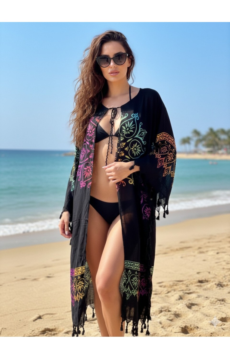 Desen Baskılı Pamuk Kadın Pareo 2