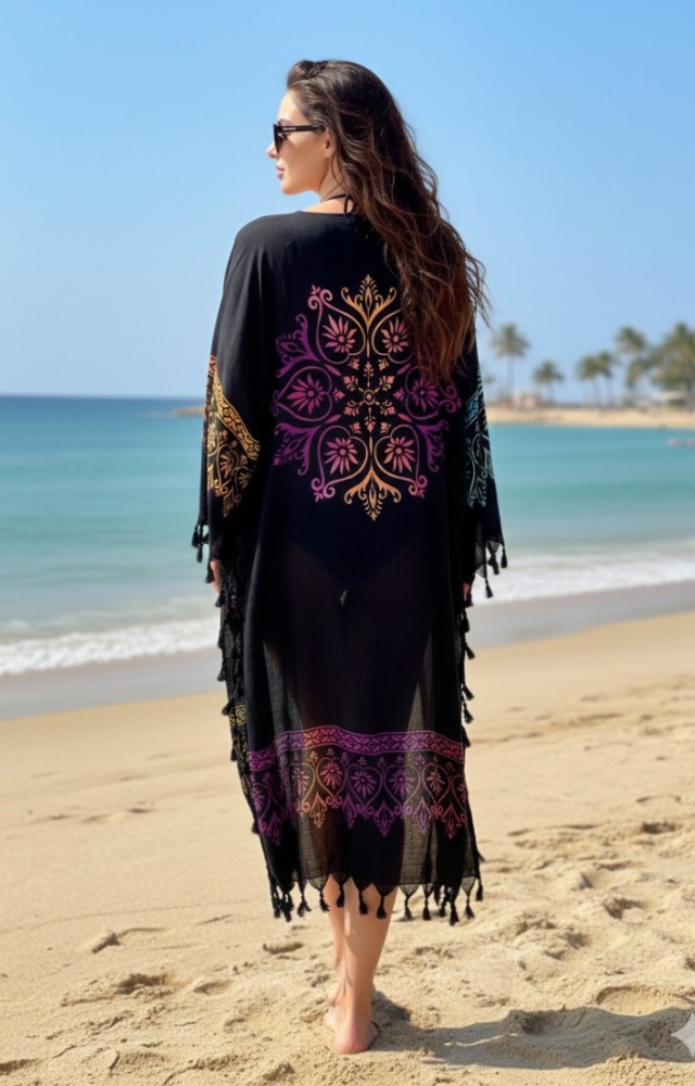 Desen Baskılı Pamuk Kadın Pareo 2