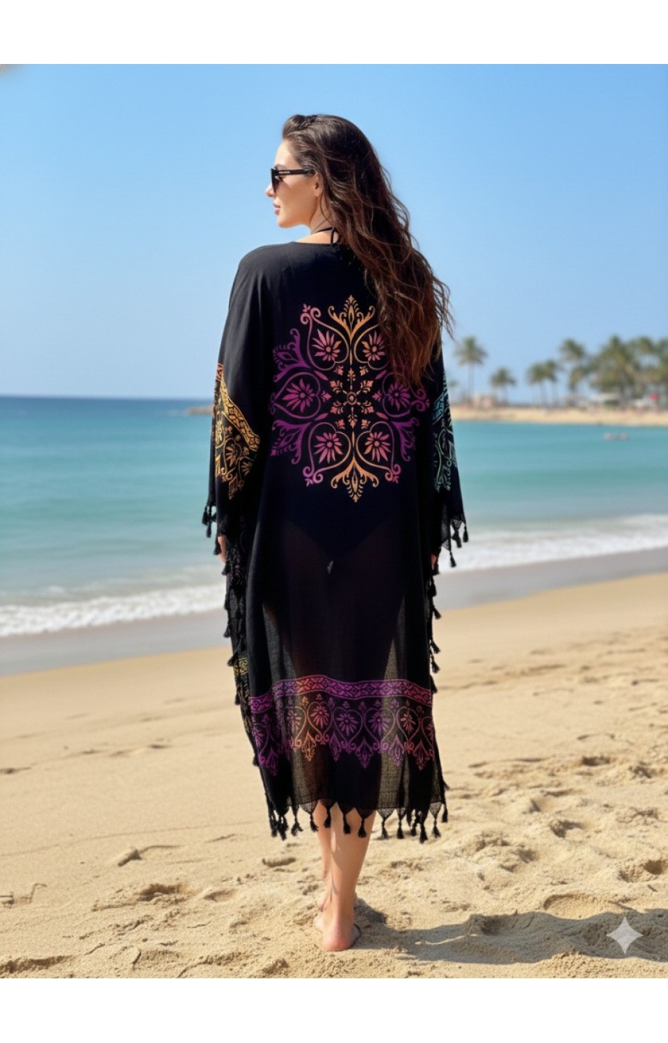 Desen Baskılı Pamuk Kadın Pareo 2