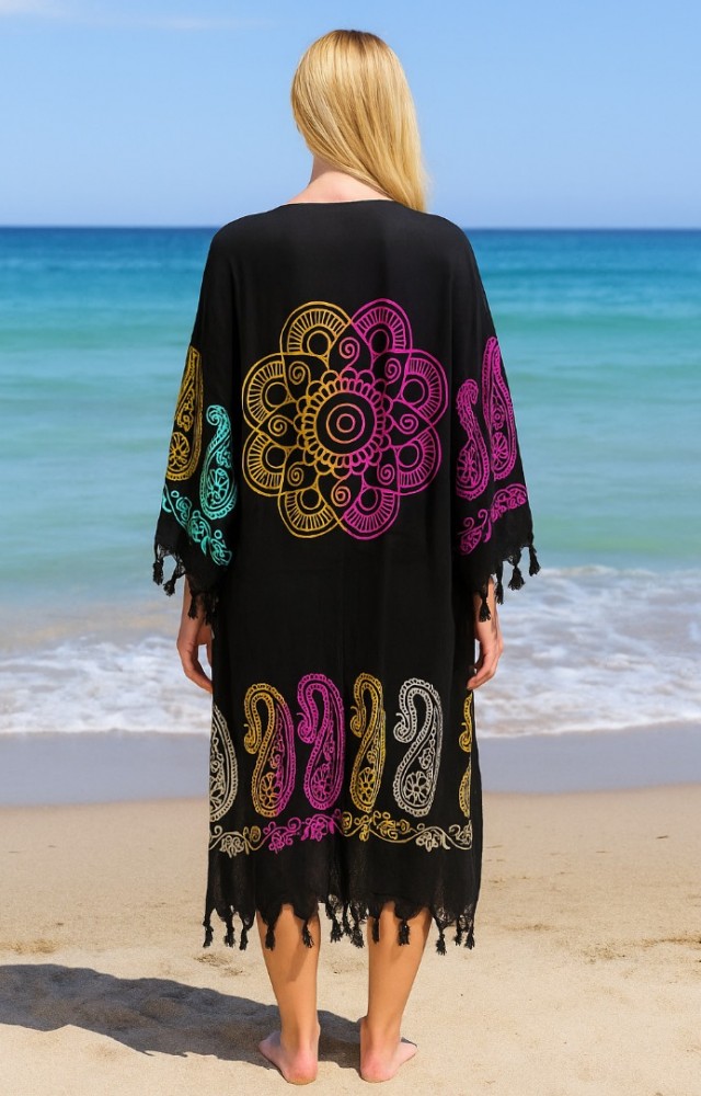 Desen Baskılı Pamuk Kadın Pareo 4