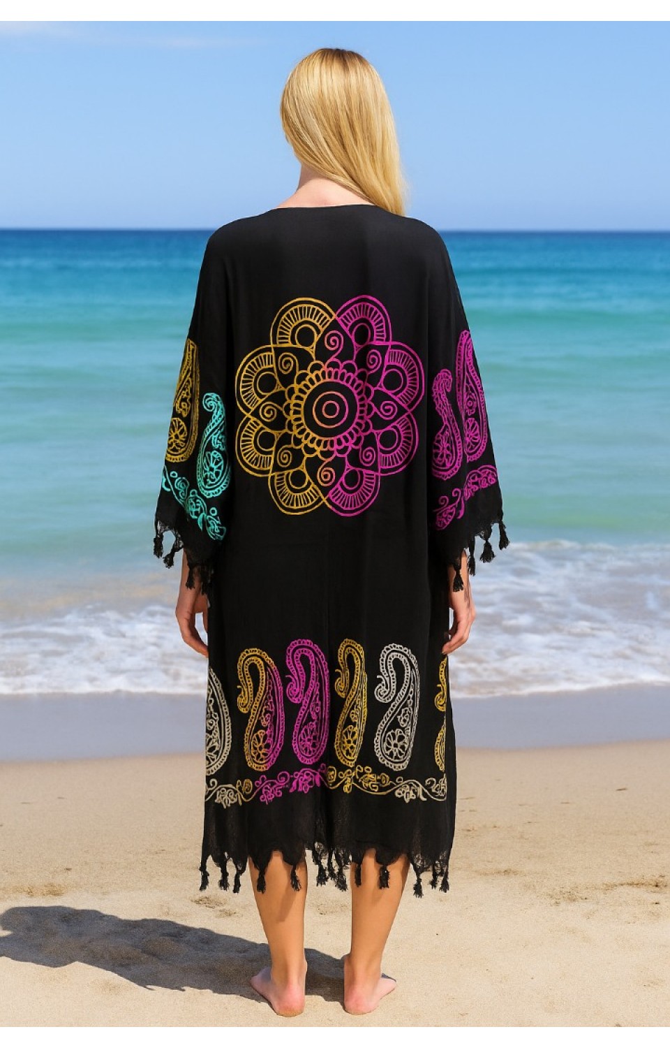 Desen Baskılı Pamuk Kadın Pareo 4