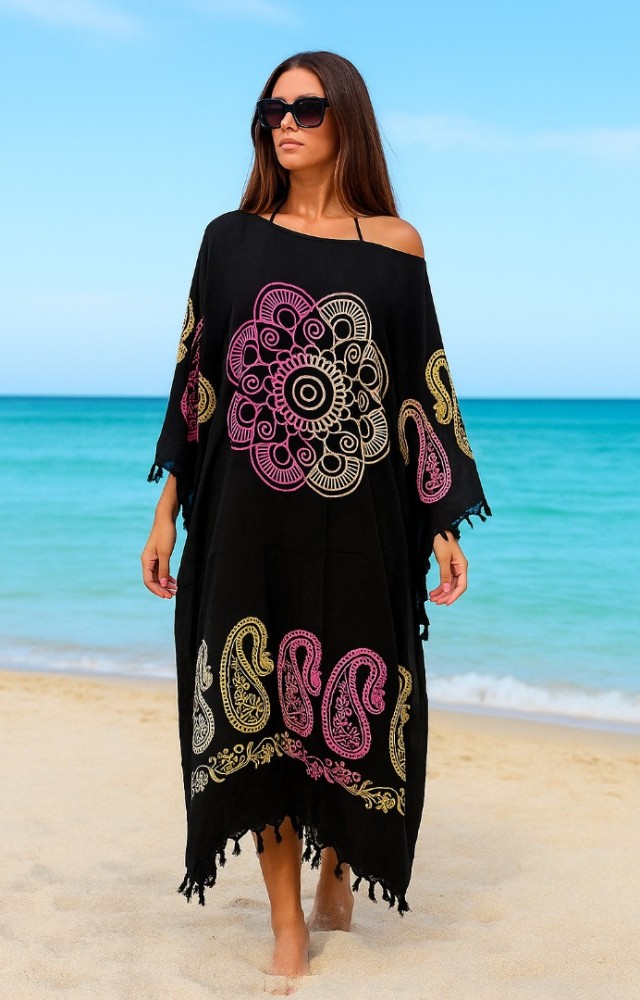 Desen Baskılı Pamuk Kadın Pareo 3