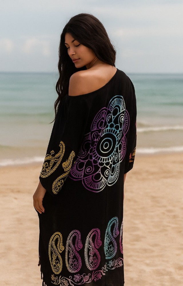 Desen Baskılı Pamuk Kadın Pareo 3