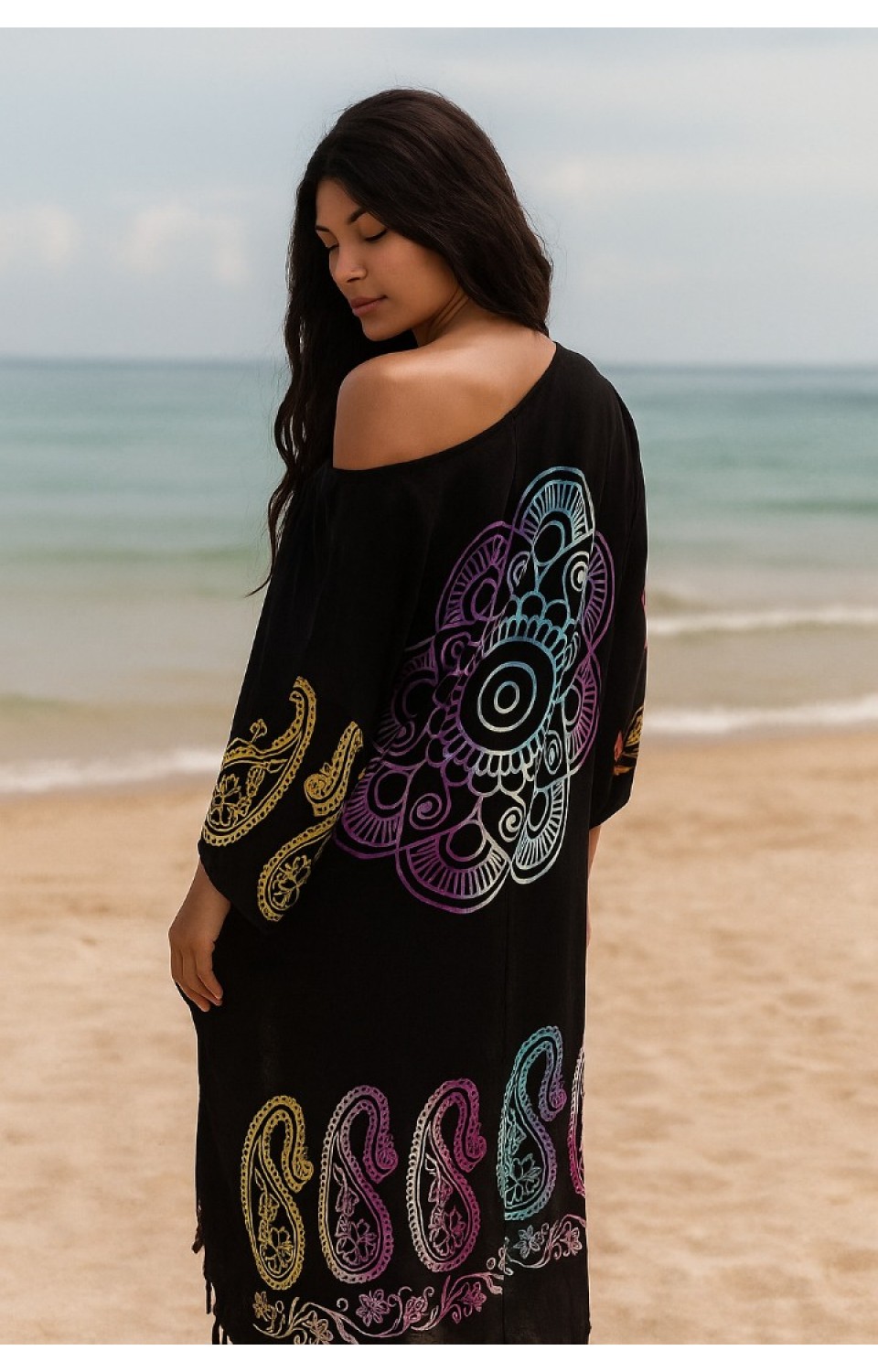 Desen Baskılı Pamuk Kadın Pareo 3