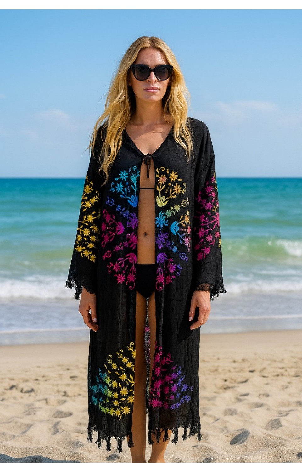 Desen Baskılı Pamuk Kadın Pareo 5