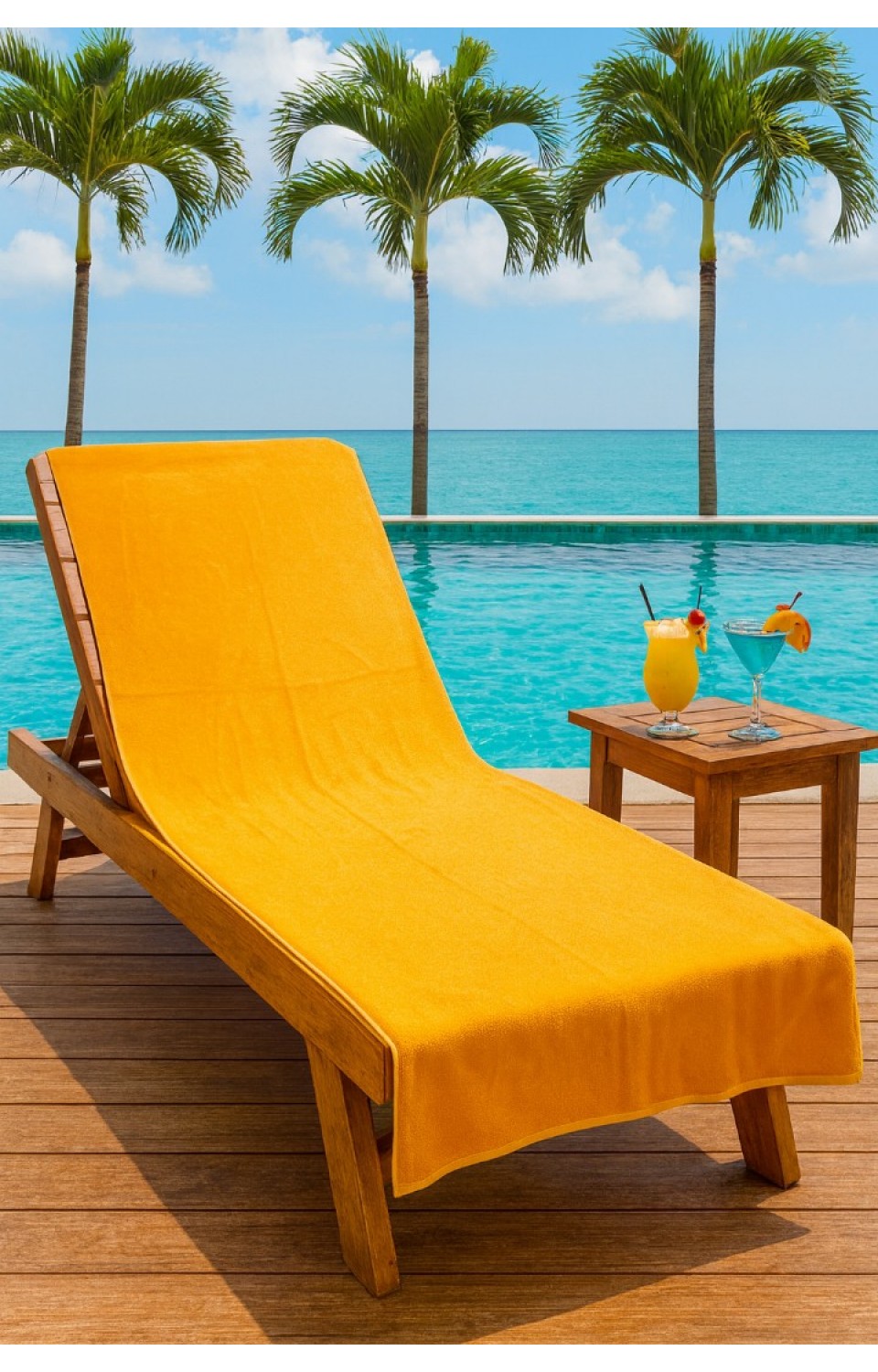 Pamuk Şezlong Havlusu 100x180 cm Plajda Kullanıma Uygun Çabuk Kuruyan Büyük Boy Havlu