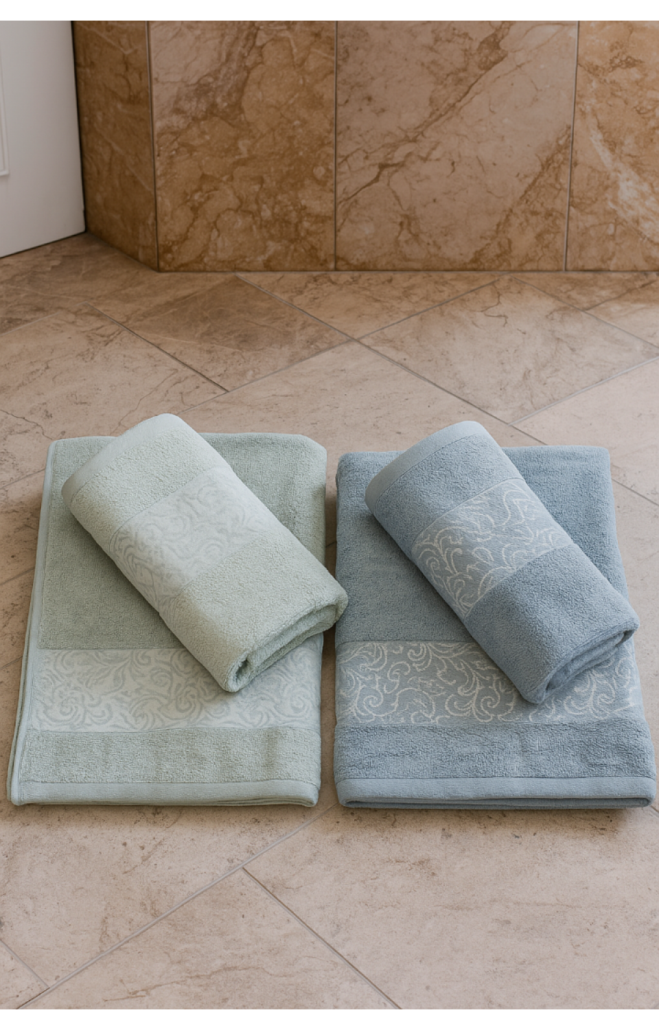 %70 Bambu %30 Pamuk İpinden 2 Adet 50x90 2 Adet 70x140 Kadın Erkek Banyo Havlusu3
