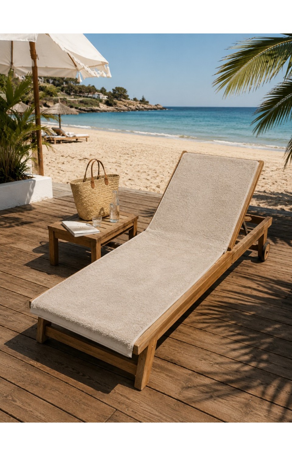 Premium Kalite 70x180 cm 800 gr Doğal Pamuk İpliğinden Şezlong & Sauna Havlusu