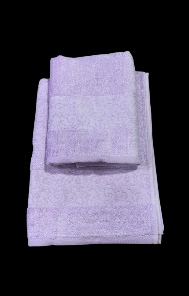 %70 Bambu %30 Pamuk İpinden 1 Adet 50x90cm 1 Adet 70x140cm Kadın Erkek Banyo Havlusu Lila