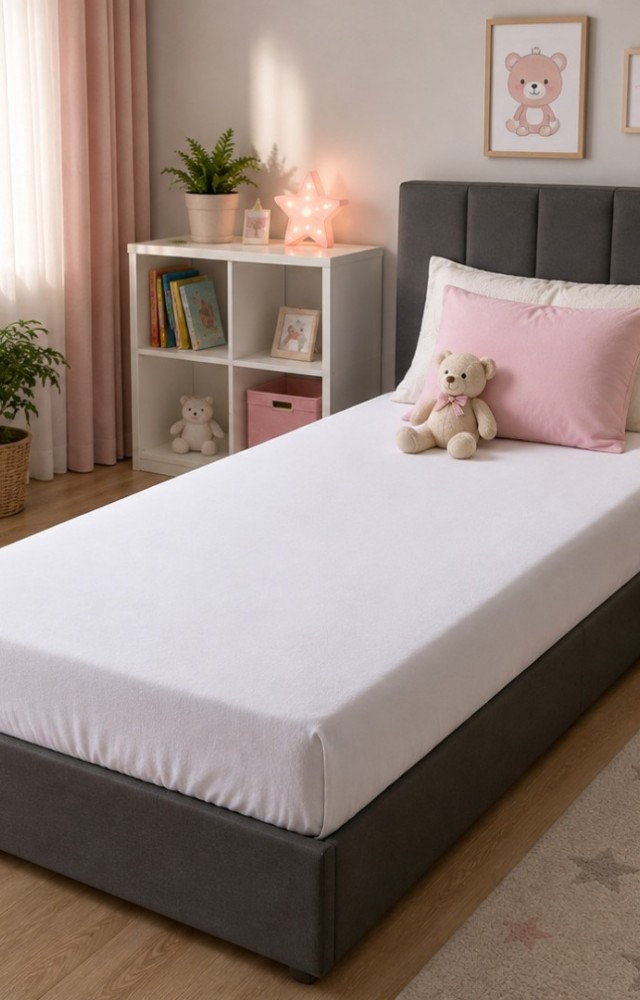 Tek Kişilik Lastikli (Yatak Derinliği 40cm ) %100 Pamuklu Penye Çarşaf