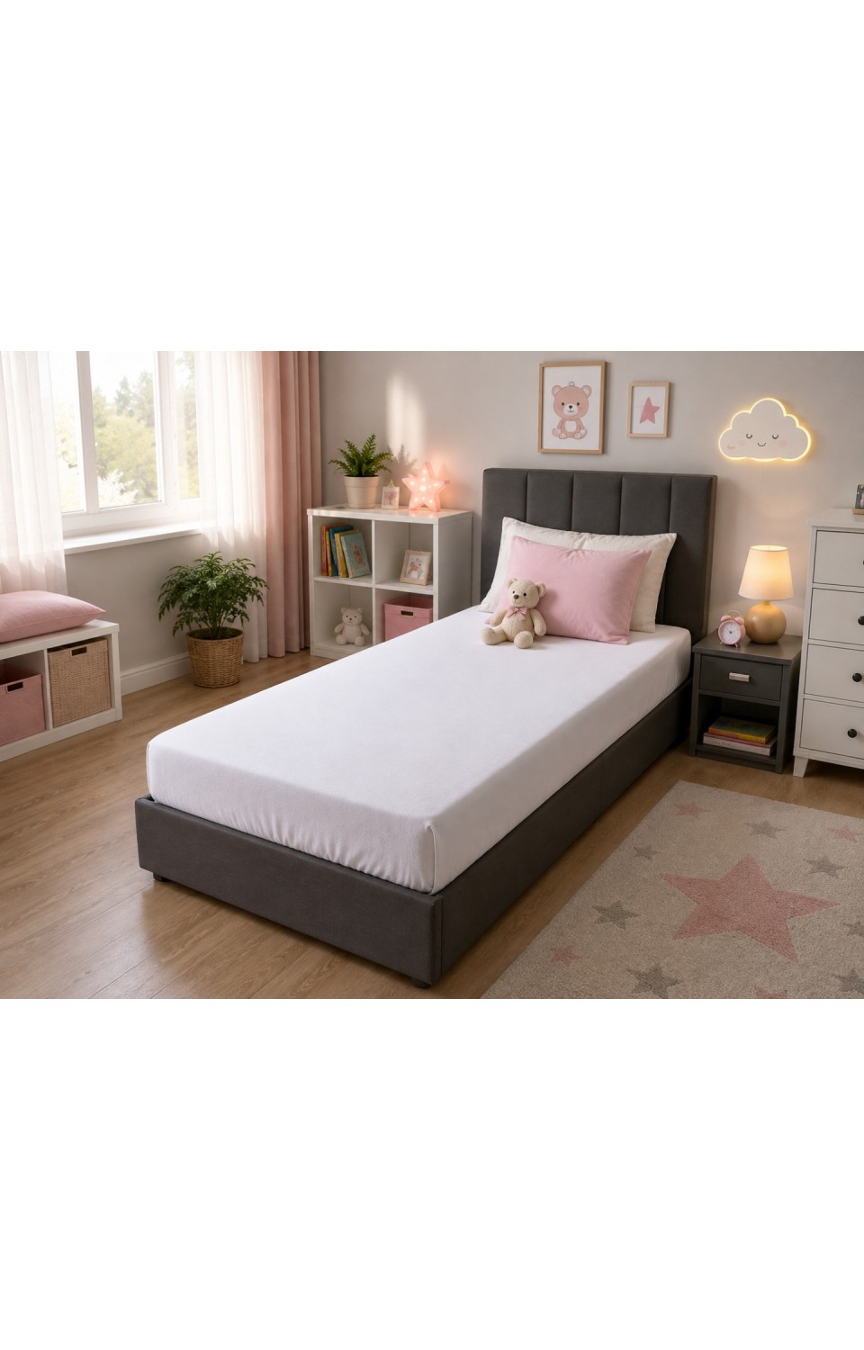 Tek Kişilik Lastikli (Yatak Derinliği 40cm ) %100 Pamuklu Penye Çarşaf
