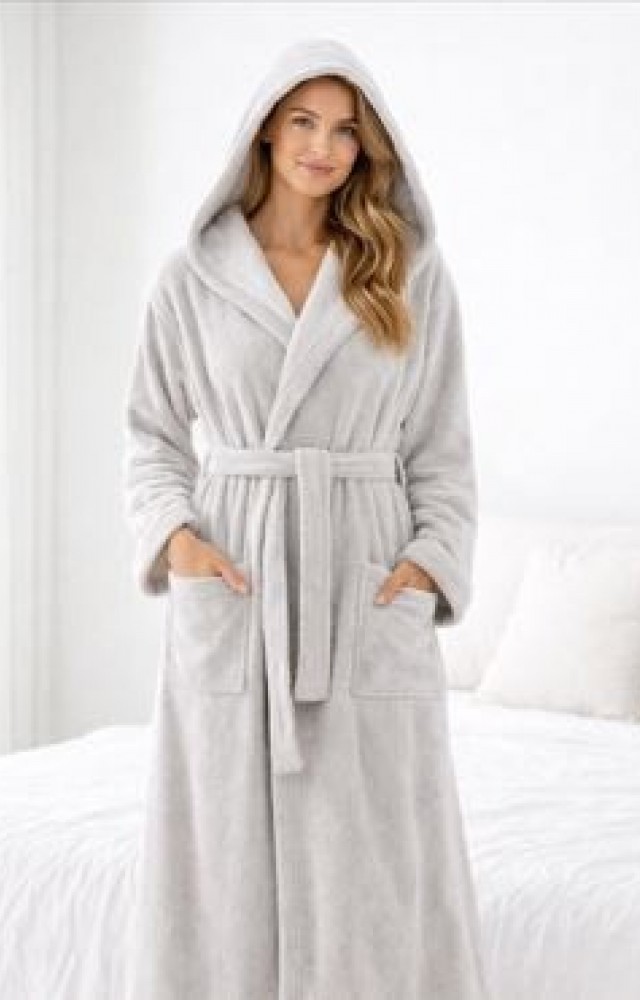 Bambu Penye İplik Yumuşak Dokulu Su Emiciliği Yüksek Unisex Kadın Erkek Bornoz