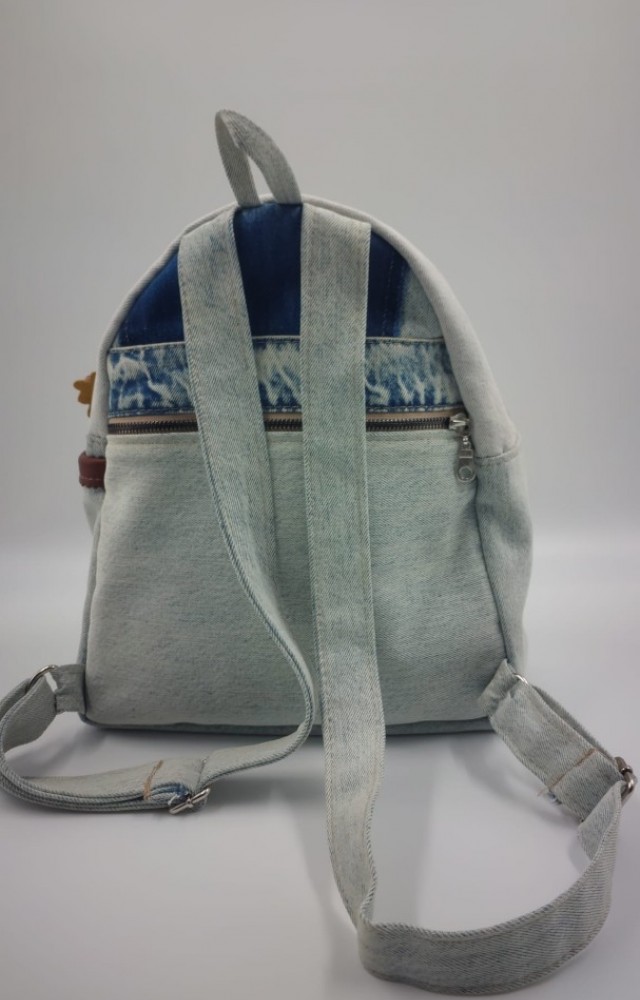 Vintage Özel Tasarım Denim Sırt Çantası 