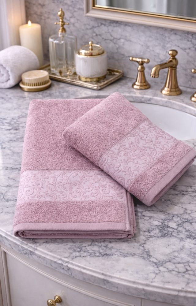 %70 Bambu %30 Pamuk İpinden 1 Adet 50x90cm 1 Adet 70x140cm Kadın Erkek Banyo Havlusu Gül Kurusu