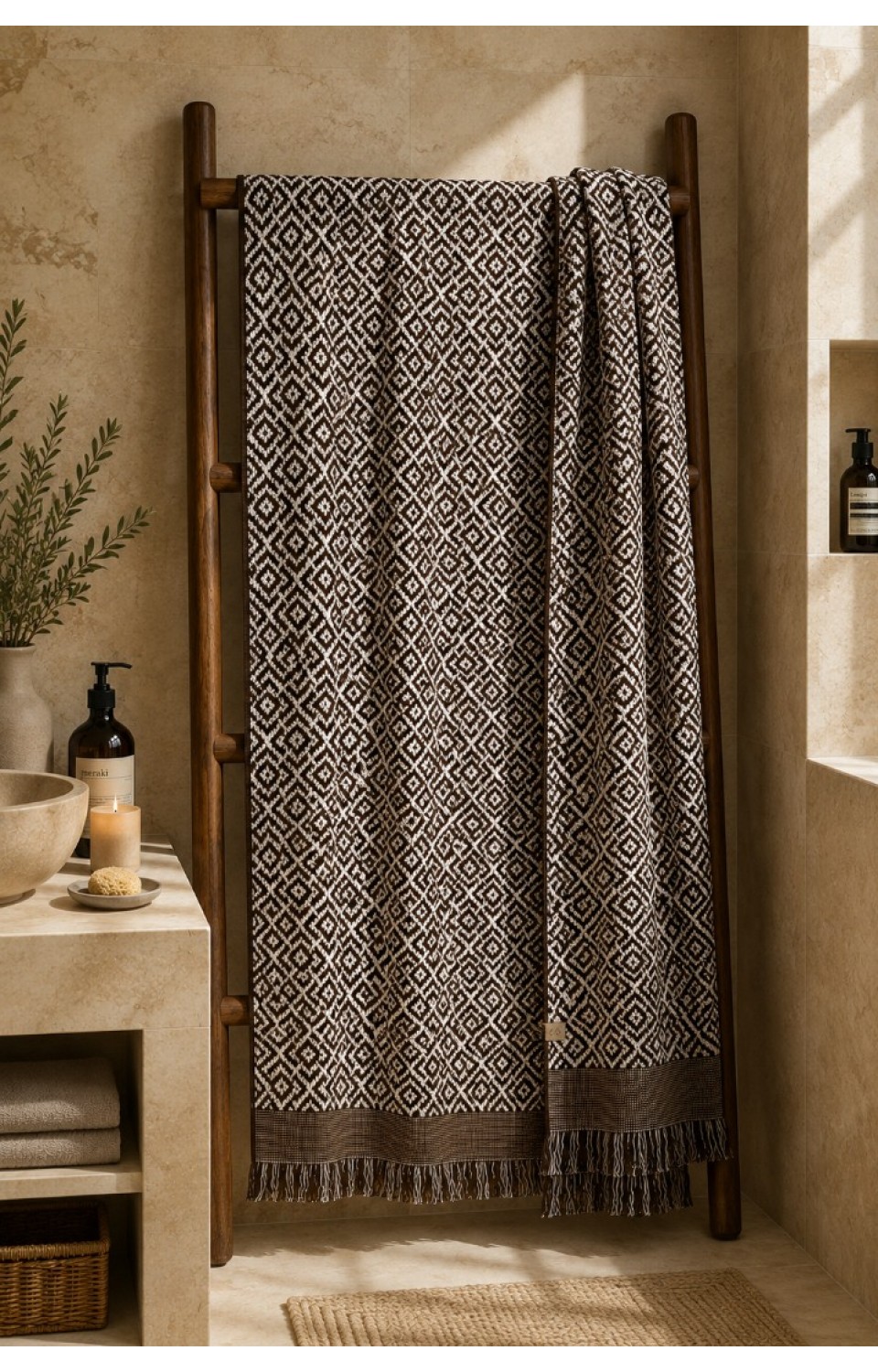 Özel Tasarım Çift Kat İplik %100 Doğal Pamuk 70X140 cm Banyo Havlusu Özel Tasarım Çift Kat İplik %100 Doğal Pamuk 70X140 cm Banyo Havlusu